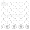 Unicraftale 120Pcs 316 Surgical Stainless Steel Hoop Earring Findings STAS-UN0043-03-1