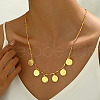 Fashionable Vintage Brass Coin Tassel Pendant Necklaces for Women YL5413-5