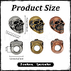 3Pcs 3 Colors Brass Beads KK-FG0001-21-2