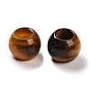Natural Tiger Eye European Beads G-R488-01J-2