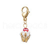 Glass Seed Beaded Pendant Decorations HJEW-MZ00188-04-2