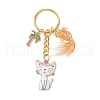 Alloy Acrylic Cat Goldfish Keychains KEYC-JKC01214-04-2