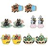 10Pcs 5 Styles Alloy Enamel Pandants FIND-YW0005-71-1