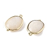 Natural Moonstone Faceted Oval Connector Charms G-H323-02G-10-2