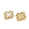 Brass Micro Pave Clear Cubic Zirconia Cross Connector Charms KK-U070-09A-G-2