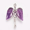 Natural Amethyst Pendants X-KK-G346-02D-2