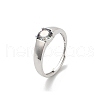 Mother's Day Rings Rhodium Plated 925 Sterling Silver Moissanite Adjustable Rings RJEW-U038-06P-4