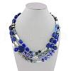 Retro Acrylic 3 Layer Nuggets Beaded Necklaces for Women FS-WGC2D13-01-1