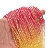 Transparent Painted Glass Beads Strands X1-DGLA-A034-T3mm-A07-2