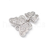 Rack Plating Brass Micro Pave Clear Cubic Zirconia Charms KK-L155-56P-3