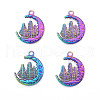 Ion Plating(IP) 201 Stainless Steel Pendants STAS-N098-233M-2