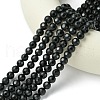 Natural Black Onyx Round Bead Strands G-L271-02-8mm-1