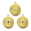 304 Stainless Steel Rhinestone Charms STAS-M109-11G-1