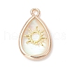 Natural Paua Shell Teardrop Pendants PALLOY-JF03762-03-1