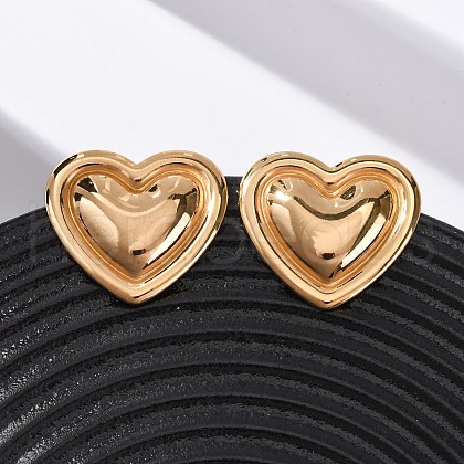 304 Stainless Steel Stud Earrings for Women EJEW-K311-01G-1