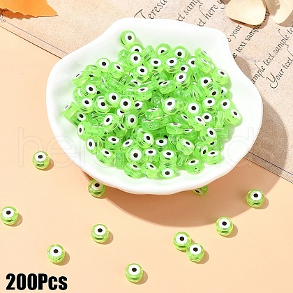 200Pcs Transparent Acrylic Beads TACR-YW0002-08I-1