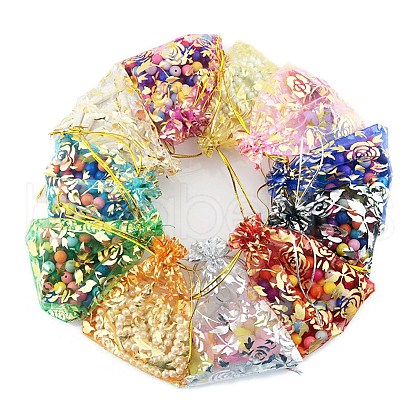 Organza Drawstring Jewelry Pouches PW-WG35925-13-1