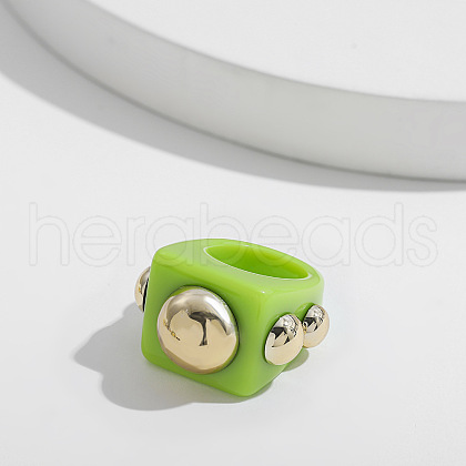 Sweet Style Resin Plastic Finger Rings FS-WG19313-04-1