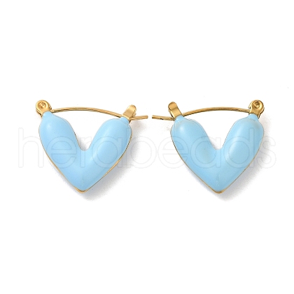 304 Stainlee Steel with Plastic Hoop Earring EJEW-Z045-11A-1