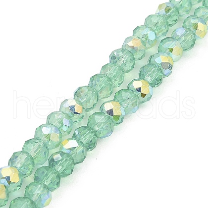 Baking Painted Transparent Glass Beads Strands DGLA-A034-J6mm-B10-1