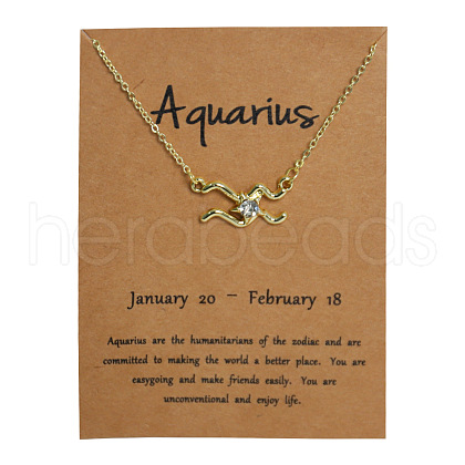 Alloy Crystal Rhinestone Constellation Pendant Necklaces for Women WG4ACA0-11-1