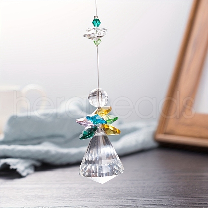 Angle Glass Hanging Ornaments PW-WG28625-03-1