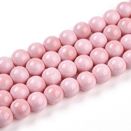 Baking Painted Glass Beads Strands DGLA-N012-8mm-01-1