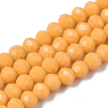 Opaque Solid Color Glass Beads Strands EGLA-A034-P2mm-D21-1