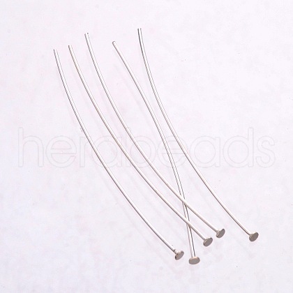 925 Sterling Silver Flat Head Pins STER-K017-40mm-S-1