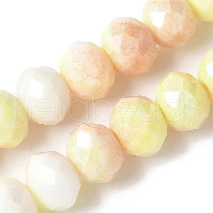 Electroplate Handmade Lampwork Beads Strands LAMP-S068-11G-1