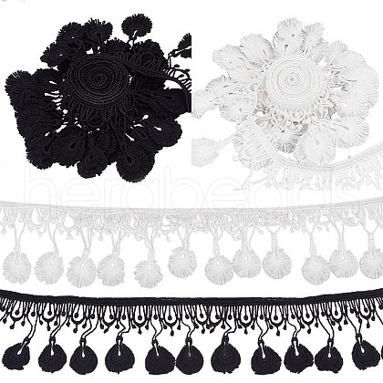ARRICRAFT 6 Yards 2 Colors Milk Fiber Lace Trim OCOR-AR0001-67-1