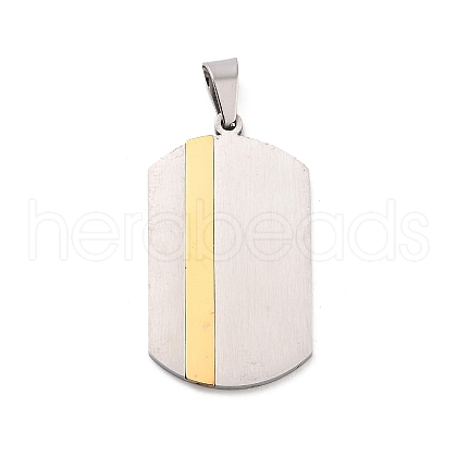 Ion Plating(IP) 304 Stainless Steel Pendants STAS-Z095-03PG-1