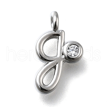 Brass Micro Pave Cubic Zirconia Pendants KK-B132-12P-G-1