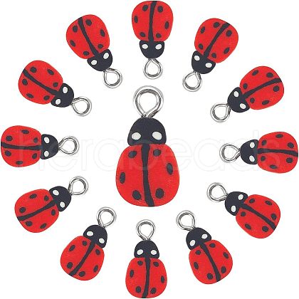 SUPERFINDINGS 100Pcs Handmade Polymer Clay Charms CLAY-FH0001-12-1