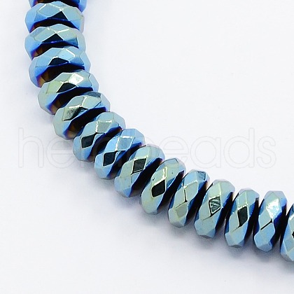 Grade A Electroplate Non-magnetic Synthetic Hematite Beads Strands G-N0014-6x3mm-01-1