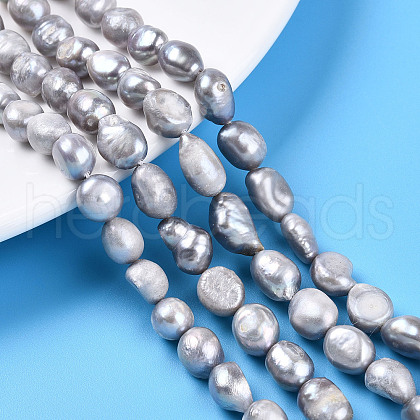 Natural Cultured Freshwater Pearl Beads Strands PEAR-N014-08L-1