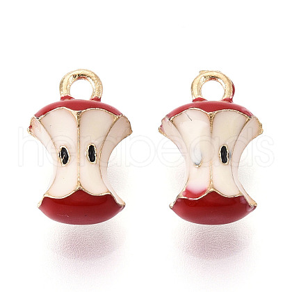 Fruit Alloy Enamel Charms ENAM-N062-06D-1
