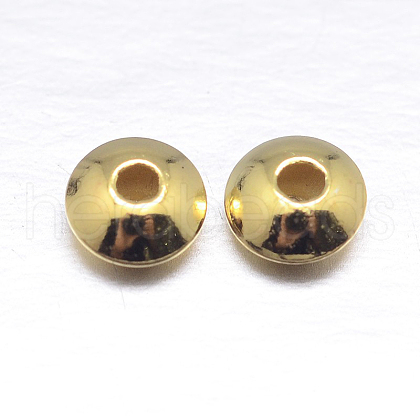 Real 18K Gold Plated Brass Spacer Beads KK-E702-17G-NF-1