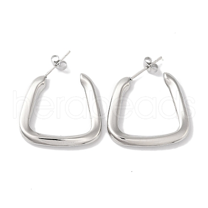 Non-Tarnish Triangle 304 Stainless Steel Stud Earrings for Women EJEW-I303-04P-1
