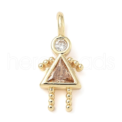 Brass Micro Pave Cubic Zirconia Pendants ZIRC-I356-17G-B04-1