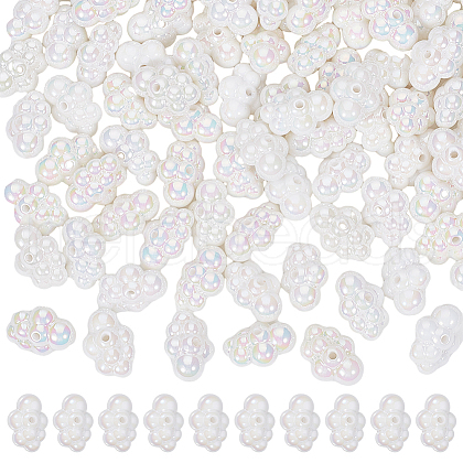 GOMAKERER 50Pcs UV Plating Iridescent Acrylic Bead OACR-GO0001-02-1