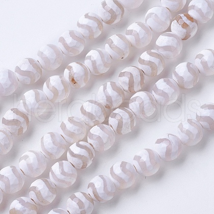 Tibetan Style dZi Beads G-G752-01-6mm-1