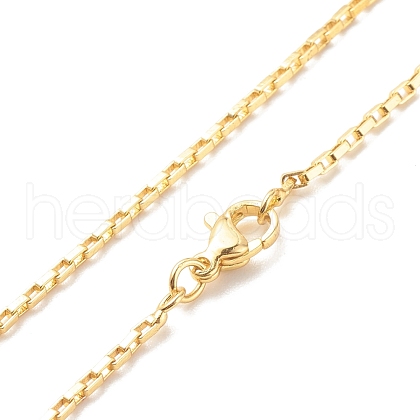 Brass Box Chains Necklace for Women NJEW-P265-37G-1