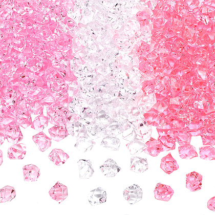 SUNNYCLUE 300Pcs 3 Colors Transparent Acrylic Beads OACR-SC0001-47A-1