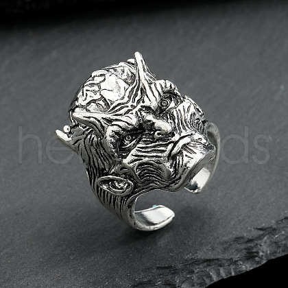 Tibetan Style Alloy Adjustable Cuff Rings for Men FS-WGCCCDE-04-1