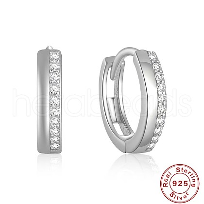 S925 Sterling Silver Circle Hoop Earrings VT3298-2-1