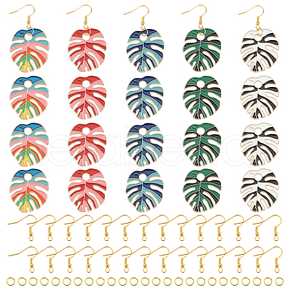   DIY Leaf Drop Earring Making Kit DIY-PH0006-38-1