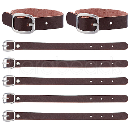 Cowhide Leather Watch Band Strap AJEW-WH0258-251B-1