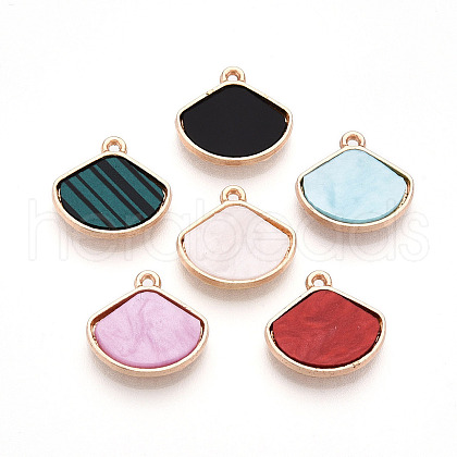 Alloy Acrylic Pendants OACR-T028-38-1