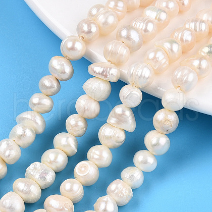 Natural Cultured Freshwater Pearl Beads Strands PEAR-N013-06H-1